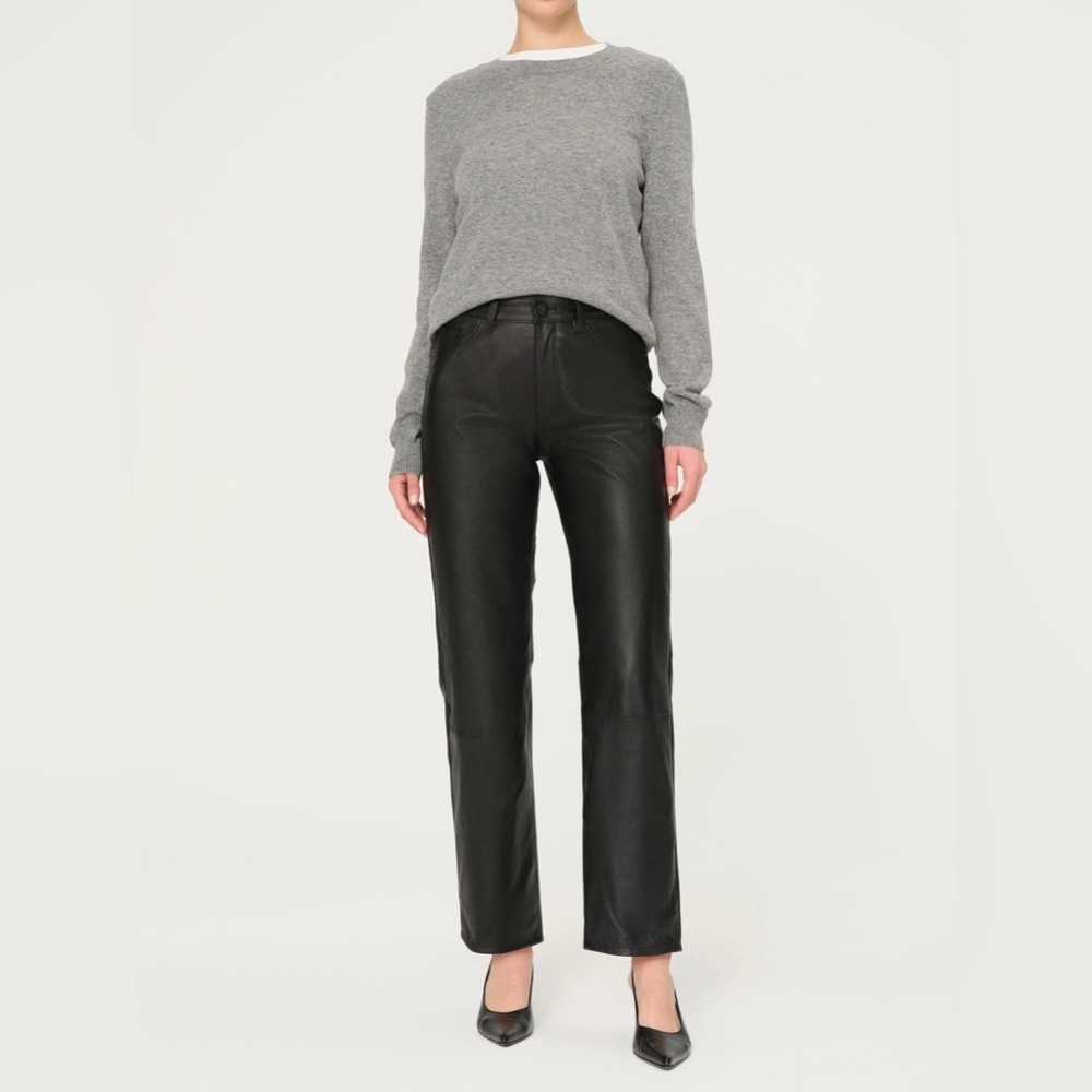DL1961 Women's Drue Straight Low rise Vintage 31” Size 26 100% sheep leather